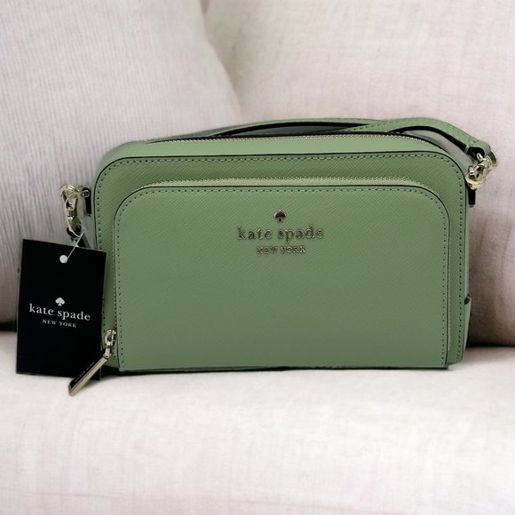 kate spade Handbags - NWT Kate Spade Staci Dual Zip Around Crossbody - Beach Glass